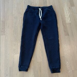 Marine Layer Blue Quilted Joggers with Cuffs. Small